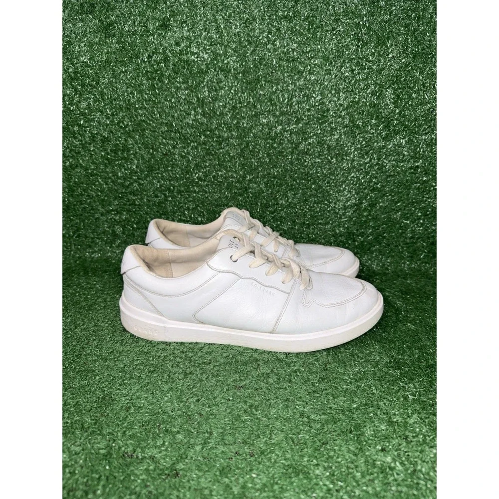 COLE HAAN Cross Court Womens Size 8.5 B White Leather Casual‎ Shoes Sneakers
